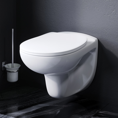Унитаз подвесной AM.PM Sense C741700SC безободковый с сиденьем микролифт, белый