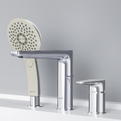Смеситель для ванны и душа AM.PM Inspire F5001300 на борт, душевая лейка, шланг 1500, хром