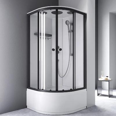 Душевая кабина 90x90 AM.PM X-Joy W94C-401A-090BT профиль черный матовый, высокий поддон