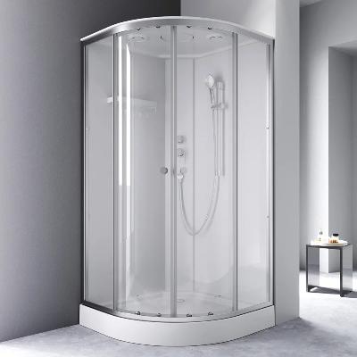 Душевая кабина 100x100 AM.PM X-Joy W94C-401-100MT профиль серебристый, низкий поддон