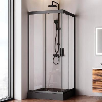 Душевое ограждение без поддона 90x90 AM.PM Gem W90G-403-9090BT профиль черный матовый