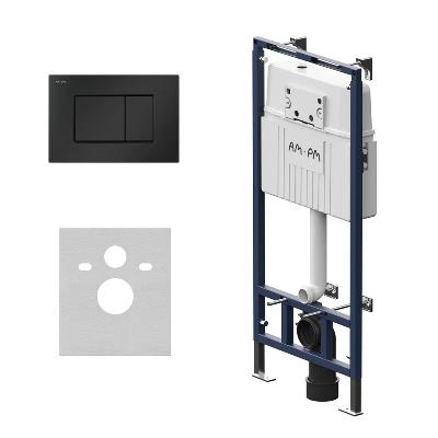 Инсталляция для подвесного унитаза AM.PM MasterFit I012710.0238 с механ. клавишей ProC S черный матовый