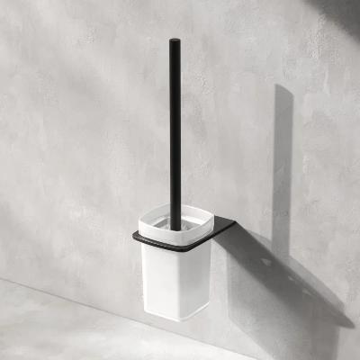 Ершик для унитаза AM.PM Inspire 2.0 A50A33422 со стеклянной настенной подставкой, черный