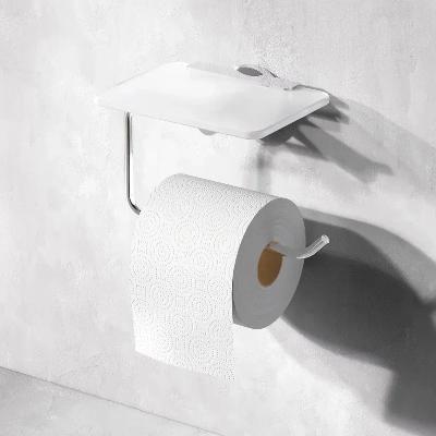 Держатель для туалетной бумаги настенный AM.PM X-Joy A85A341500 со стеклянной полочкой, хром