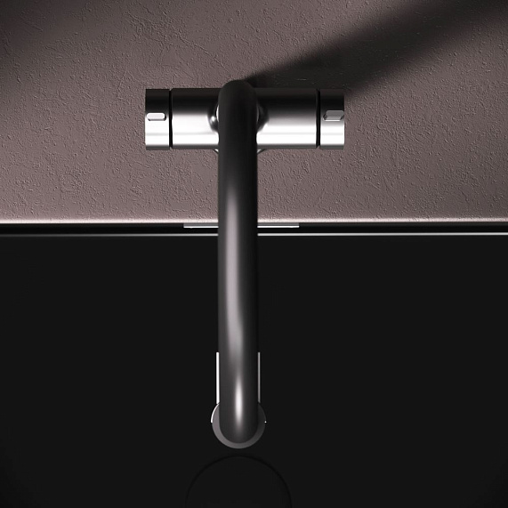 Смеситель для кухни AM.PM Func F8F07812 высокий, сатин с каналом для питьевой воды и гибким черным изливом-4