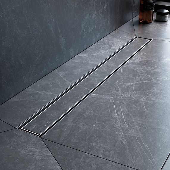 Душевой трап (лоток) 70 AM.PM MasterFlow W01SC-U11-070-04SB комбинированный затвор со стальной матовой решеткой под плитку-8