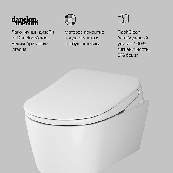 Унитаз-биде подвесной AM.PM Func C8F1702SC безободковый с электронным управлением, белый-8