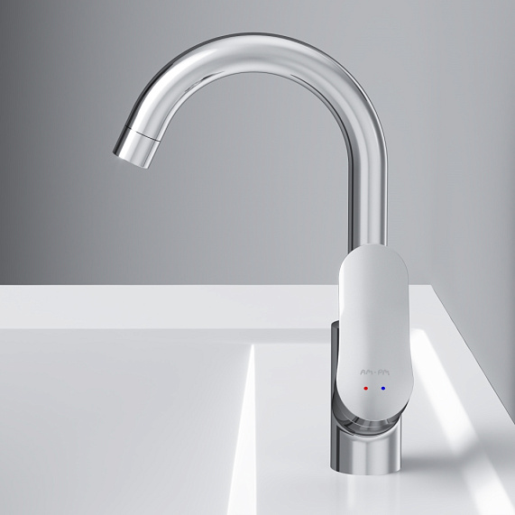 Смеситель для раковины (умывальника) AM.PM Like F8002700 с поворотным изливом, хром-4