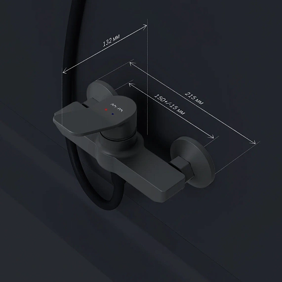 Смеситель для душа AM.PM X-Joy F85A20022 черный-6