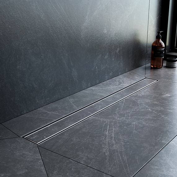 Душевой трап (лоток) 70 AM.PM MasterFlow W01SC-U11-070-04SB комбинированный затвор со стальной матовой решеткой под плитку-6