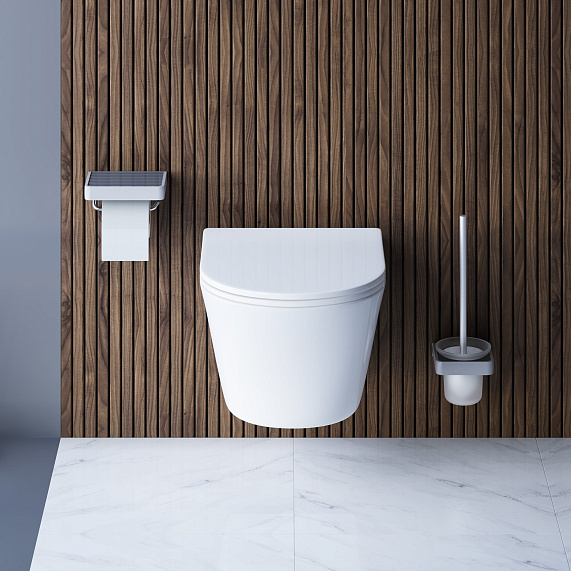 Унитаз подвесной Damixa Skyline DX35C1700SC безободковый с сиденьем микролифт, белый-2