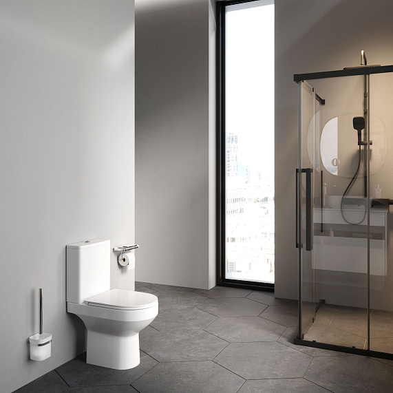 Унитаз напольный AM.PM Spirit 2.0 C708600WH безободковый с сиденьем микролифт 57WH, белый-1