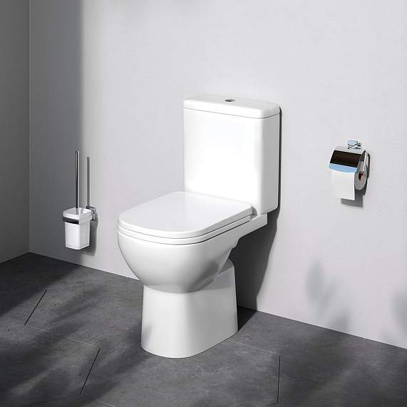 Унитаз напольный AM.PM Moxie C9M8601SC безободковый с сиденьем микролифт, белый-9