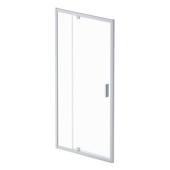 Душевая перегородка с дверью 100x195 AM.PM Gem W90G-100-1P-MT прозрачное стекло, профиль серебристый-5