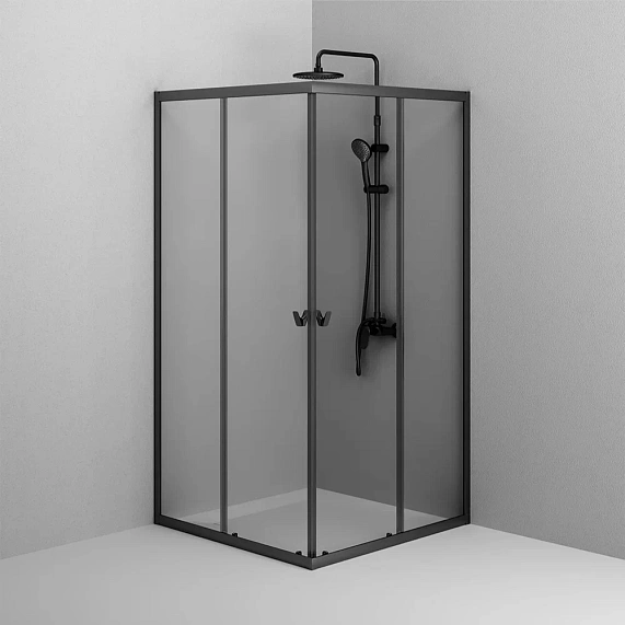 Душевое ограждение без поддона 120x90 AM.PM Sunny W87G-403-12090-BT профиль черный матовый-3
