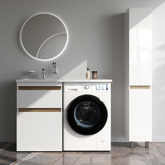 Раковина мебельная 120 AM.PM X-Joy M85AWPL1201WG над стиральной машиной, левая, белая-3