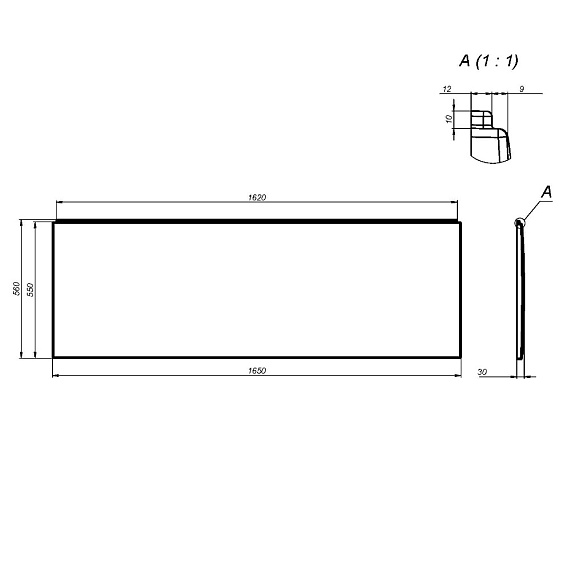 Ванна акриловая 165x70 AM.PM Gem W93A-165-070W-A белая глянцевая-7