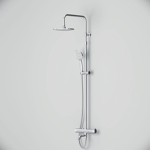 Душевая система AM.PM Crave F079C500 стойка с тропическим душем, термостатом, смесителем, изливом, хром-6