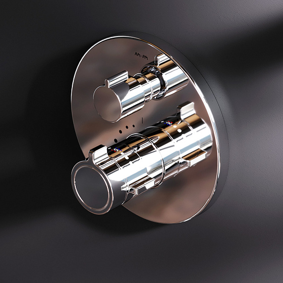 Встраиваемая душевая система AM.PM X-Joy FT85A3RH30 хром: тропический верхний душ, излив с душевой лейкой, термостат-3