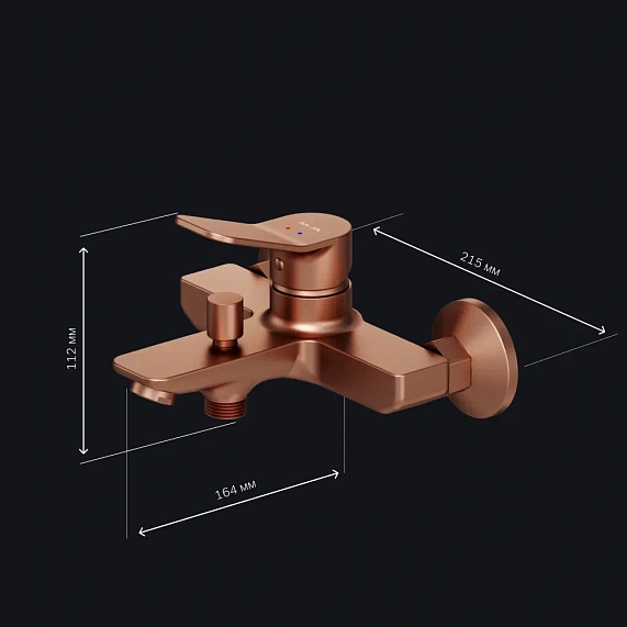 Смеситель для ванны и душа AM.PM X-Joy F85A10044 розовое золото-8