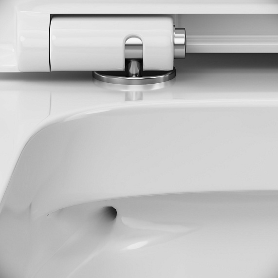 Унитаз напольный AM.PM Gem C908601SC безободковый с сиденьем микролифт, белый-8