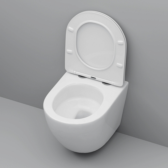 Унитаз подвесной AM.PM Like C801901SC торнадо безободковый с сиденьем микролифт, белый-2