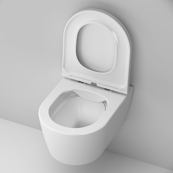 Унитаз подвесной AM.PM Func C8F1700SC (глубина 49 см) безободковый с сиденьем микролифт, белый-4