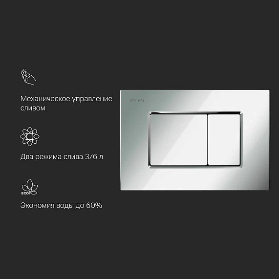 Клавиша смыва для инсталляции AM.PM ProC S I070231 механическая серебристая-2
