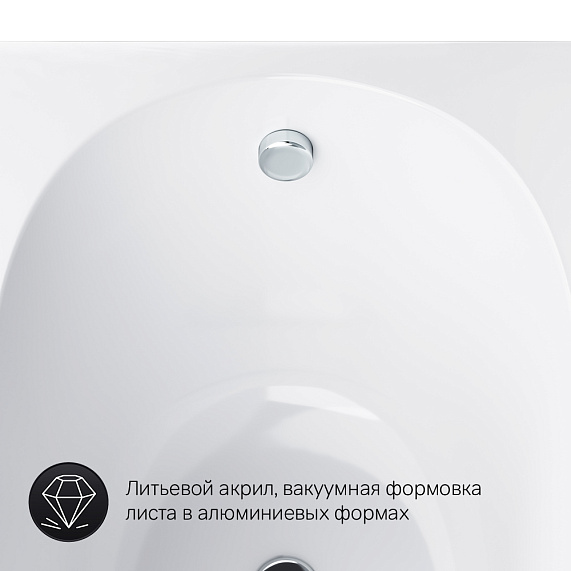 Ванна акриловая 170x70 AM.PM Spirit W72A-170-070W-A2 белая глянцевая