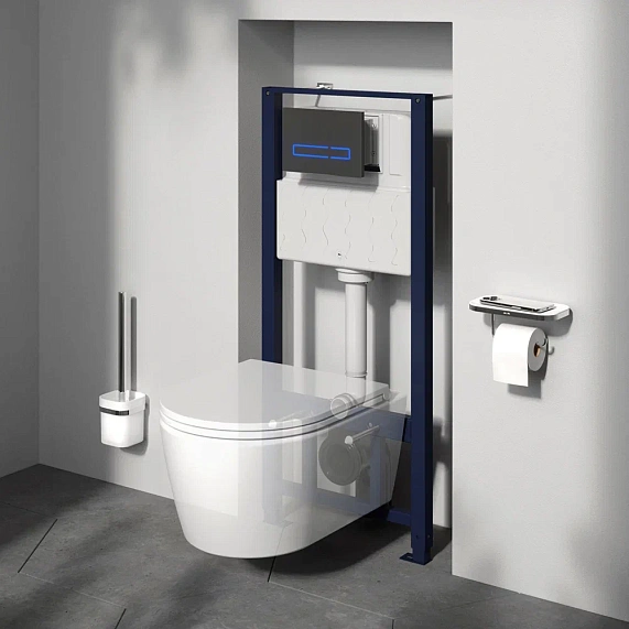 Инсталляция для подвесного унитаза AM.PM Pro I012704.9001 с пневм. клавишей белый глянец-2