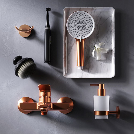 Смеситель для ванны и душа AM.PM X-Joy F85A10044 розовое золото-2