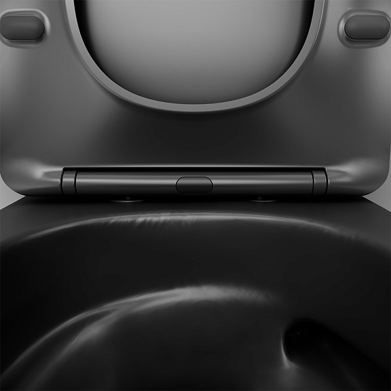 Унитаз подвесной с инсталляцией AM.PM Spike 2.0 IS12LM0338.9S1900MB с сиденьем микролифт, черный-6