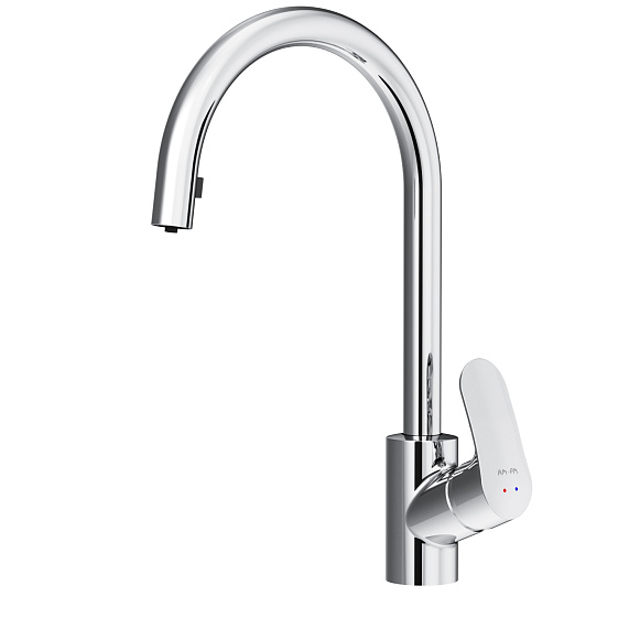 Смеситель для кухни AM.PM Like F8012000 высокий с выдвижным изливом, хром-9