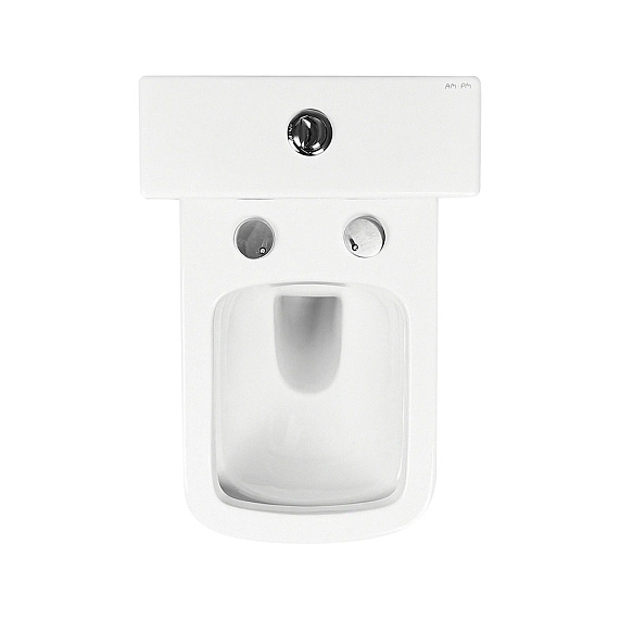 Унитаз-компакт напольный AM.PM Struktura C9S8600SC безободковый с сиденьем микролифт, белый-6