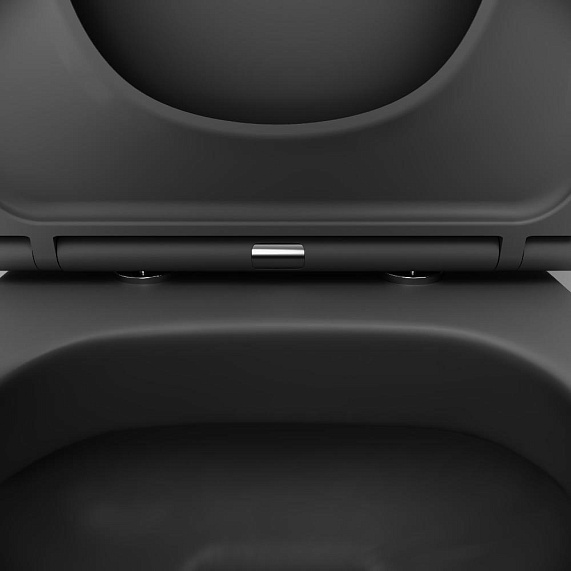 Унитаз подвесной Damixa Sirius DX86C1700MBSC безободковый с сиденьем микролифт, черный-5