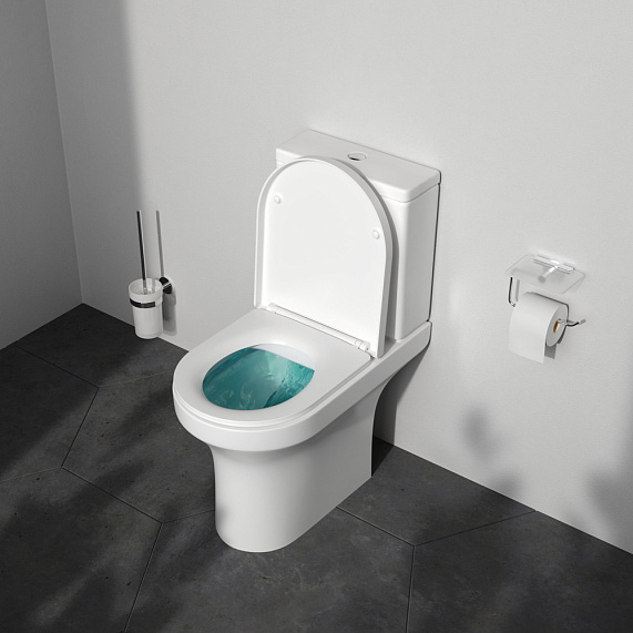 Унитаз-компакт напольный AM.PM X-Joy C85A8601SC безободковый с сиденьем микролифт, белый-2