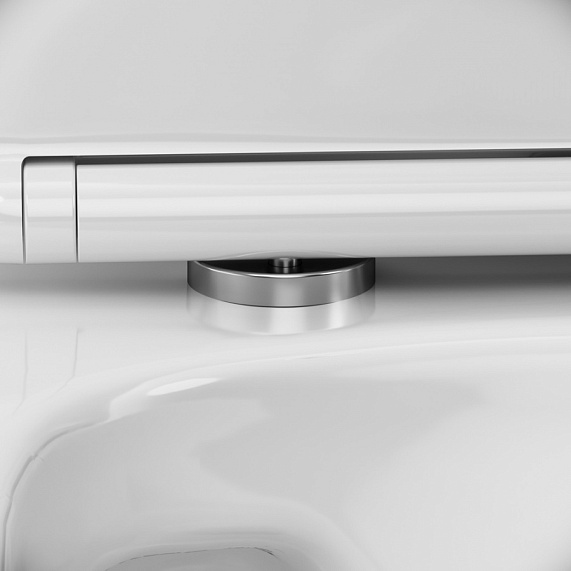 Унитаз напольный Damixa Palace Grand 468600SC безободковый с сиденьем микролифт, белый-4