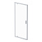 Душевая перегородка с дверью 90x 195 AM.PM Gem W90G-90-1P-MT прозрачное стекло, профиль серебристый
