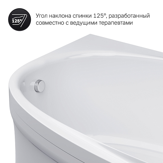 Ванна акриловая 170x110 AM.PM Like W80A-170R110W-A асимметричная белая глянцевая