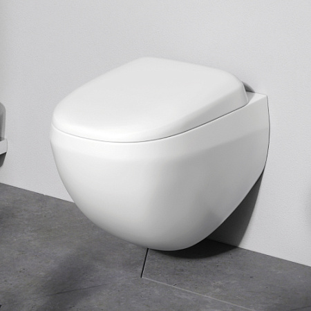 Унитаз подвесной AM.PM Sensation C301700WH безободковый c сиденьем микролифт, белый