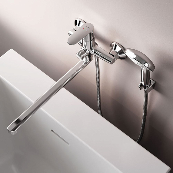 Смеситель для ванны и душа AM.PM Above F9X90200 длинный излив, хром-6