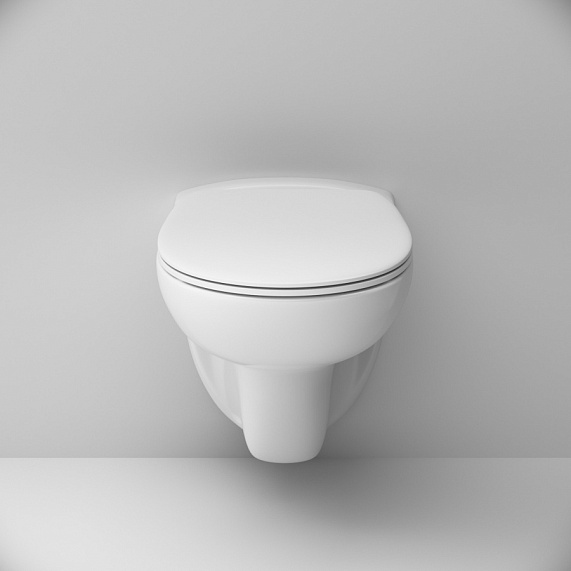 Унитаз подвесной AM.PM Sense C741700SC безободковый с сиденьем микролифт, белый