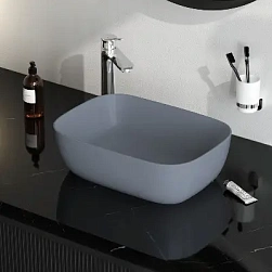 Раковина накладная 45 AM.PM Struktura M9SWCC0451GM серая