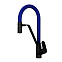 Смеситель для кухни AM.PM Like F8007827 высокий, черный, с синим гибким изливом и каналом питьевой воды