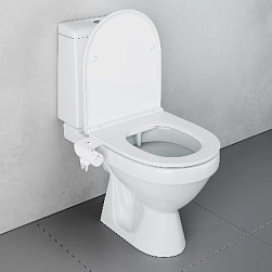 Унитаз напольный Damixa Origin Evo 2 421788607SC с приставкой биде и сиденьем микролифт, белый