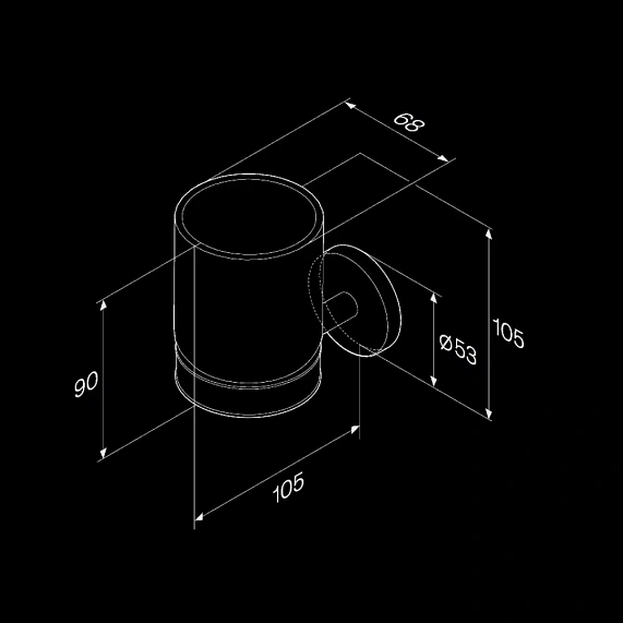 Набор аксессуаров AM.PM X-Joy хром (диспенсер, крючок, стакан для зубных щеток)-6