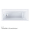 Ванна акриловая 160x70 AM.PM Gem W90A-160-070W-A белая глянцевая