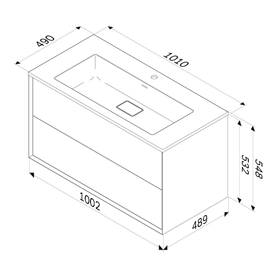 База под раковину 100 AM.PM Libre M60FHX1002WM подвесная белая матовая-12