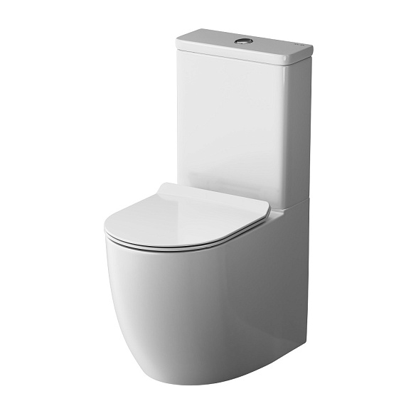 Унитаз-компакт напольный AM.PM Like C808600SC безободковый с сиденьем микролифт, белый-9