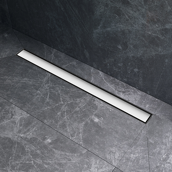 Душевой трап (лоток) 80 AM.PM MasterFlow W01SC-U11-080-04SB комбинированный затвор со стальной матовой решеткой под плитку-11